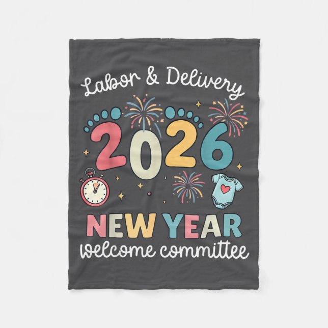 Labor Delivery 2026 New Year Welcome Committee L&a Fleecefilt (Framsidan)
