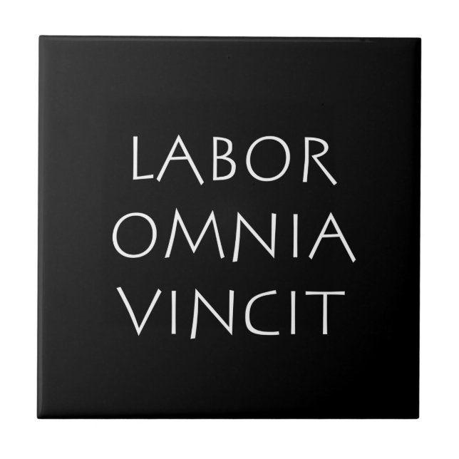Labor omnia vincit kakelplatta (Framsidan)
