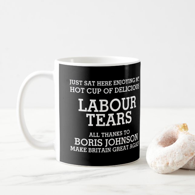 Labor Tårar Boris Johnson Kaffemugg (Med munk)