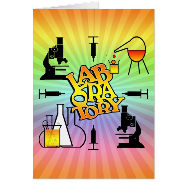 LABORATORIE 4 SQUARE LOGOTYP HÄLSNINGSKORT (Framsidan)