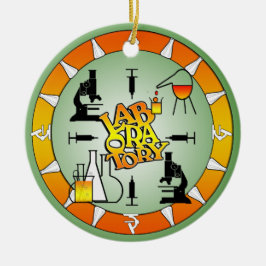 LABORATORIE 4 SQUARE LOGOTYP JULGRANSPRYDNAD KERAMIK