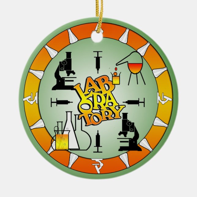 LABORATORIE 4 SQUARE LOGOTYP JULGRANSPRYDNAD KERAMIK (Framsidan)