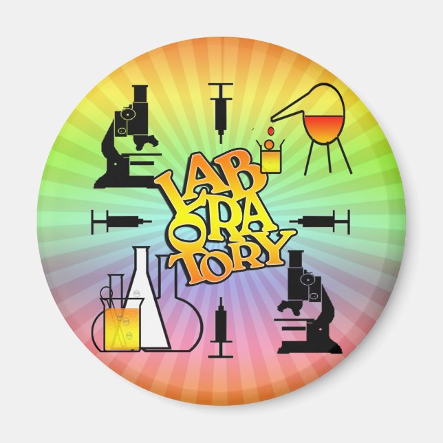 LABORATORIE 4 SQUARE LOGOTYP MAGNET (Framsidan)
