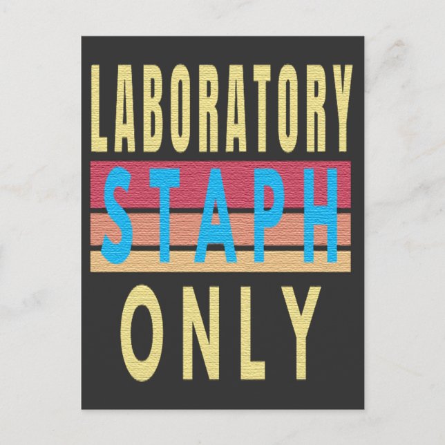 LABORATORIE STAPH ENDAST - ROLIG STAPH INFEKTION  VYKORT (Framsida)