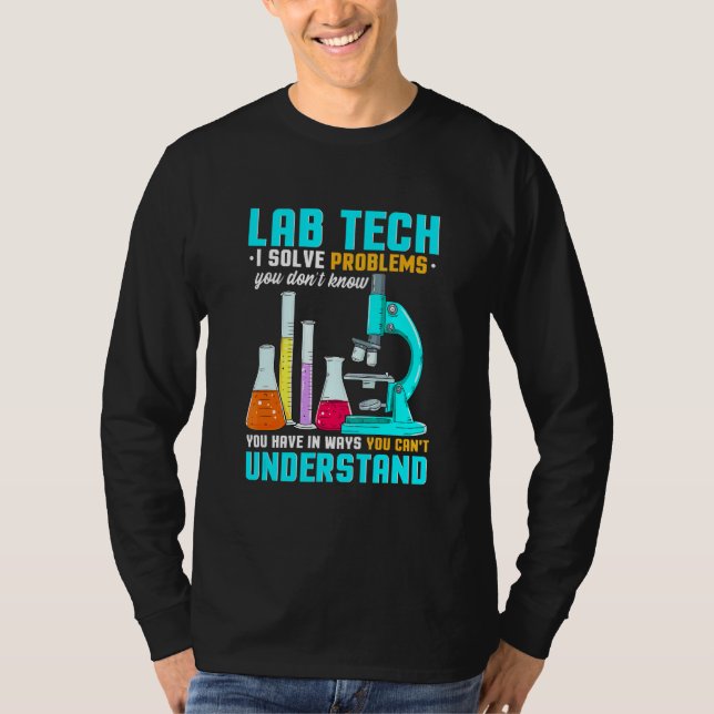 Laboratorieassistent för mikrobiologi teknisk prob t shirt (Framsida)