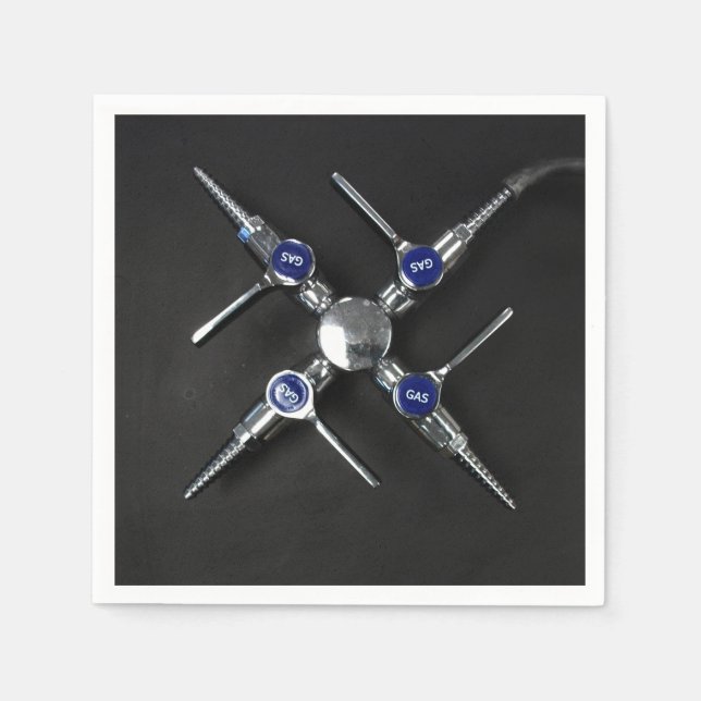 Laboratoriegasventiler på Lab Bench Pappersservett (Framsidan)