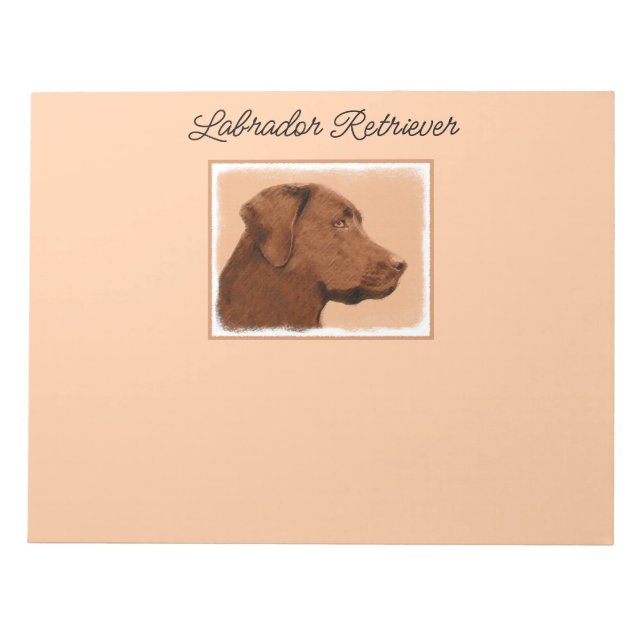 Laboratorierefärgning (Chocolate) - Hund Art Anteckningsblock (Framsida)