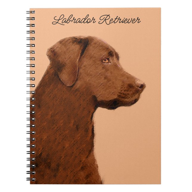 Laboratorierefärgning (Chocolate) - Hund Art Anteckningsbok (Framsidan)
