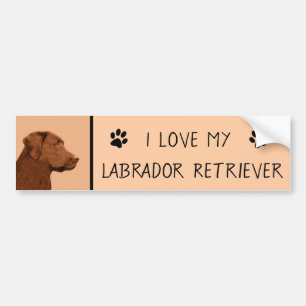 Laboratorierefärgning (Chocolate) - Hund Art Bildekal