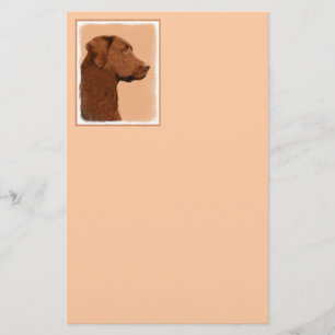 Laboratorierefärgning (Chocolate) - Hund Art Brevpapper