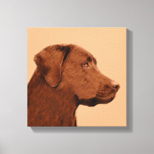 Laboratorierefärgning (Chocolate) - Hund Art Canvastryck