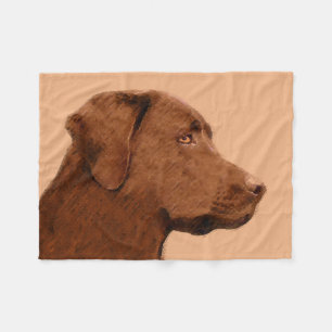 Laboratorierefärgning (Chocolate) - Hund Art Fleecefilt