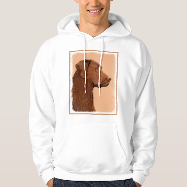 Laboratorierefärgning (Chocolate) - Hund Art Hoodie (Framsida)
