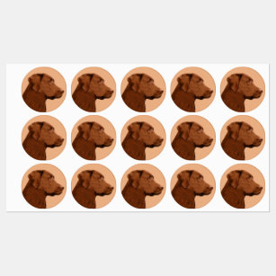 Laboratorierefärgning (Chocolate) - Hund Art Klistermärke