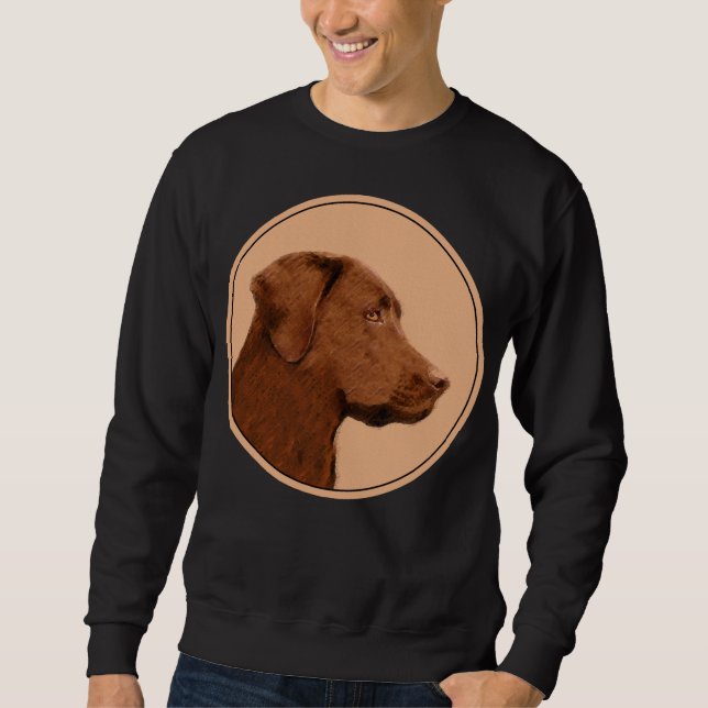 Laboratorierefärgning (Chocolate) - Hund Art Lång Ärmad Tröja (Framsida)