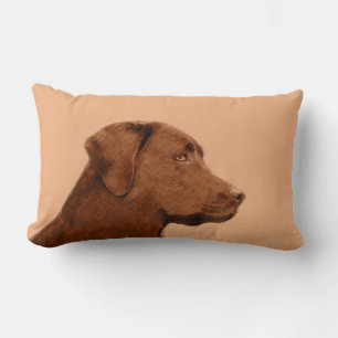 Laboratorierefärgning (Chocolate) - Hund Art Lumbarkudde