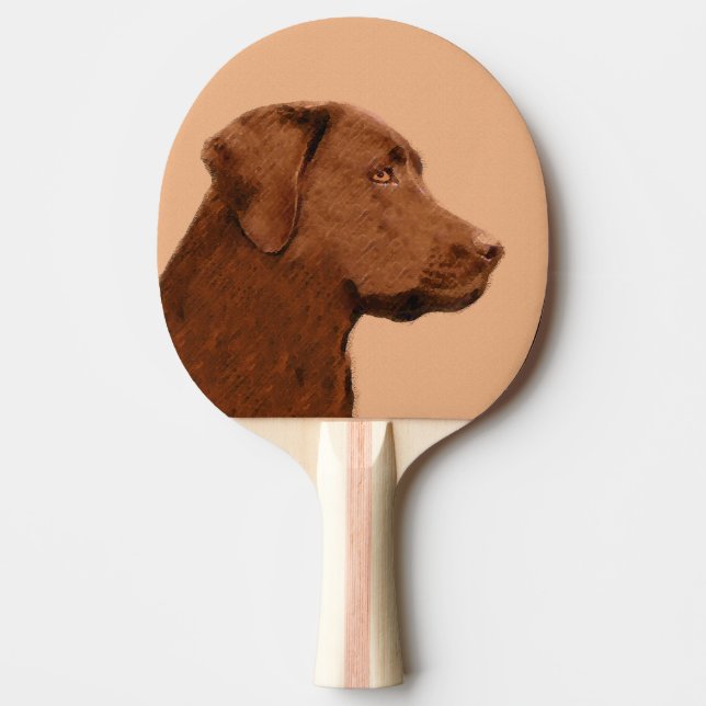 Laboratorierefärgning (Chocolate) - Hund Art Pingisracket (Framsidan)