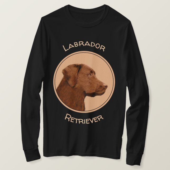 Laboratorierefärgning (Chocolate) - Hund Art T Shirt (Design framsida)