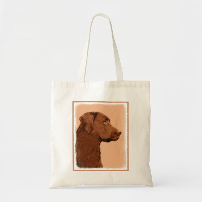 Laboratorierefärgning (Chocolate) - Hund Art Tygkasse (Framsidan)