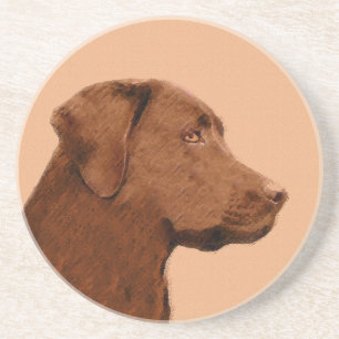 Laboratorierefärgning (Chocolate) - Hund Art Underlägg Sandsten