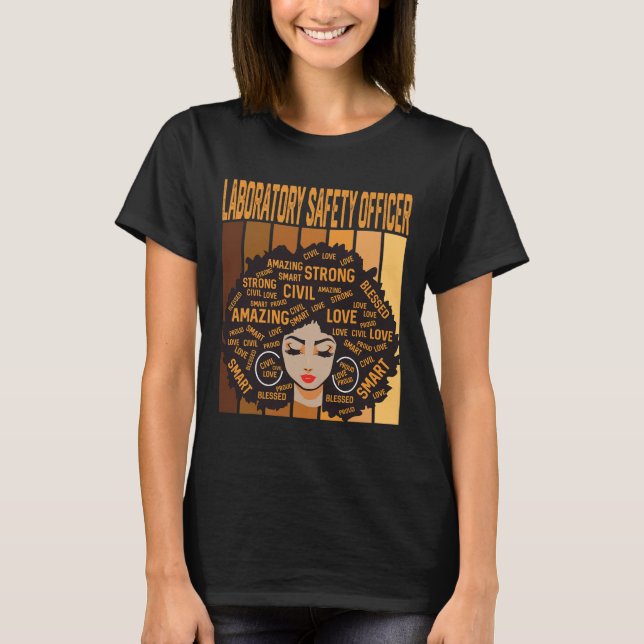 Laboratoriesäkerhetsansvarig Svarta historiemånade T Shirt (Framsida)