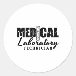 Laboratorietekniker Doktor lab Tech Runt Klistermärke