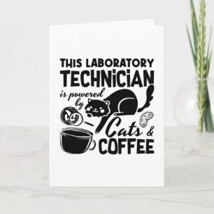 Laboratorietekniker för lab Cats Coffee Science Kort