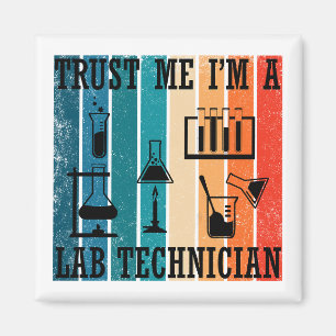 Laboratorietekniker för vintage av labbtekniker hu magnet