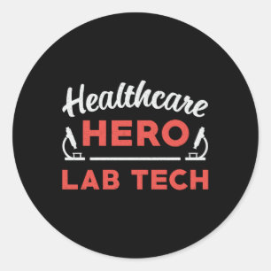 Laboratorietekniker Healthcare Hero Lab Tech Runt Klistermärke