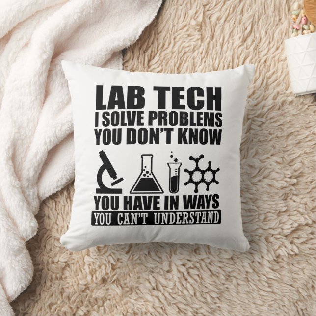 Laboratorietekniker i Laboratorium humor Kudde (Filt)