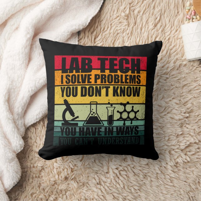 Laboratorietekniker i Laboratorium humor Kudde (Filt)