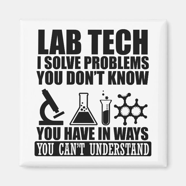 Laboratorietekniker i Laboratorium humor Magnet (Framsidan)