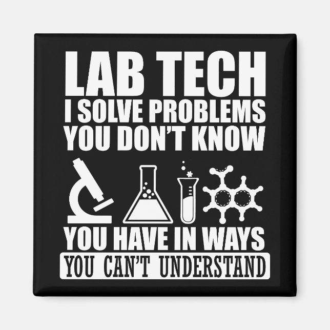 Laboratorietekniker i Laboratorium humor Magnet (Framsidan)