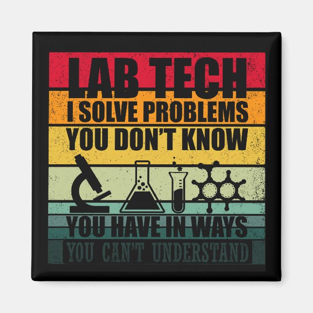 Laboratorietekniker i Laboratorium humor Magnet (Framsidan)