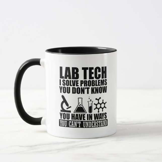 Laboratorietekniker i Laboratorium humor Mugg (Vänster)