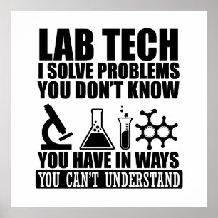 Laboratorietekniker i Laboratorium humor Poster