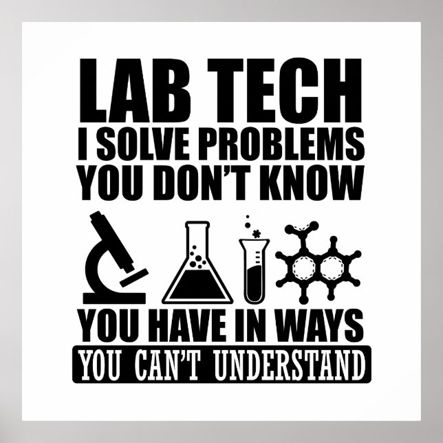 Laboratorietekniker i Laboratorium humor Poster (Framsidan)