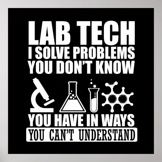 Laboratorietekniker i Laboratorium humor Poster (Framsidan)