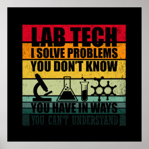 Laboratorietekniker i Laboratorium humor Poster