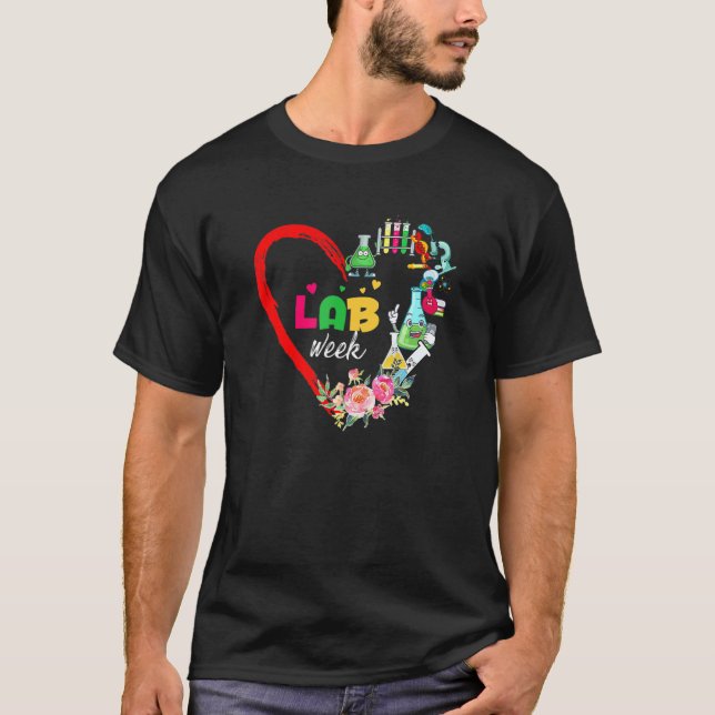 Laboratorieteknolog Tech Heart Tech Vecka 2022 T Shirt (Framsida)
