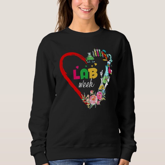 Laboratorieteknolog Tech Heart Tech Vecka 2022 T Shirt (Framsida)