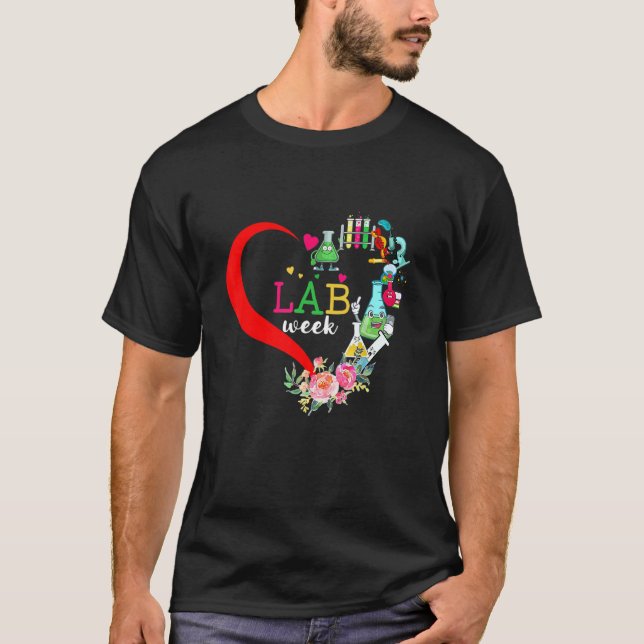 Laboratorieteknolog Tech Heart Tech Vecka 2022 T Shirt (Framsida)