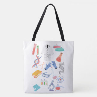 Laboratorium Biotechnology Large Tote Bag Tygkasse