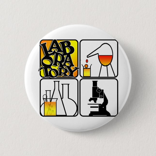 LABORATORIUMLOGOTYP 4 KVADRERAR - LABBSYMBOLER KNAPP (Framsida)