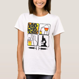 LABORATORIUMLOGOTYP 4 KVADRERAR - LABBSYMBOLER TEE SHIRT