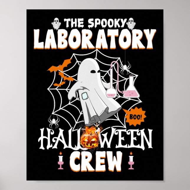 Laboratory Halloween Crew Spooky Medical Lab Scien Poster (Framsidan)