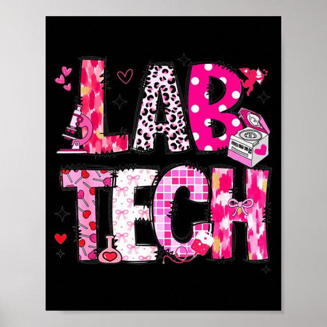 Laboratory Tech Valentines Day Medical Lab Tech La Poster (Framsidan)