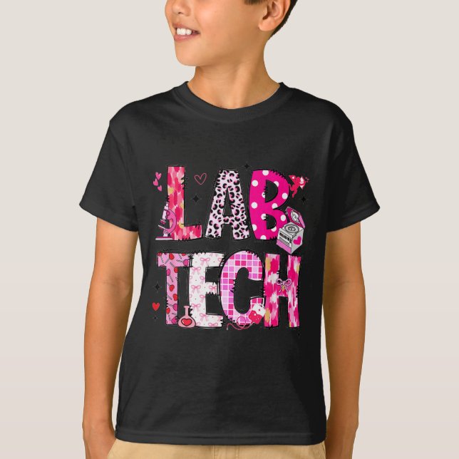 Laboratory Tech Valentines Day Medical Lab Tech La T Shirt (Framsida)