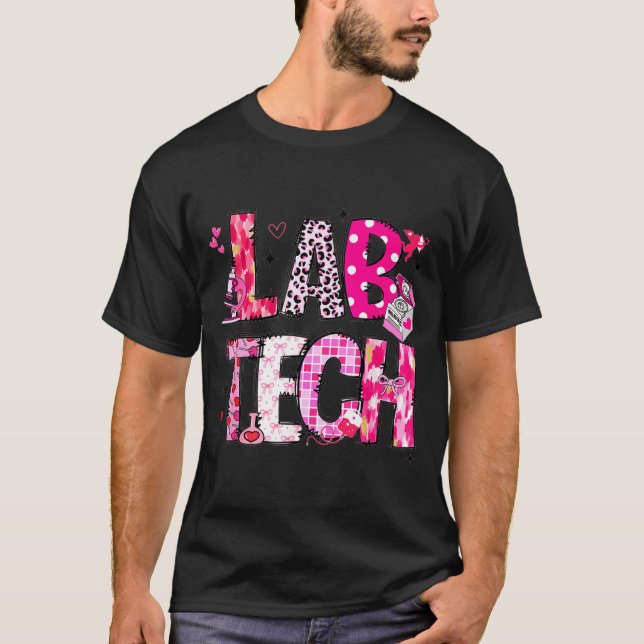 Laboratory Tech Valentines Day Medical Lab Tech La T Shirt (Framsida)