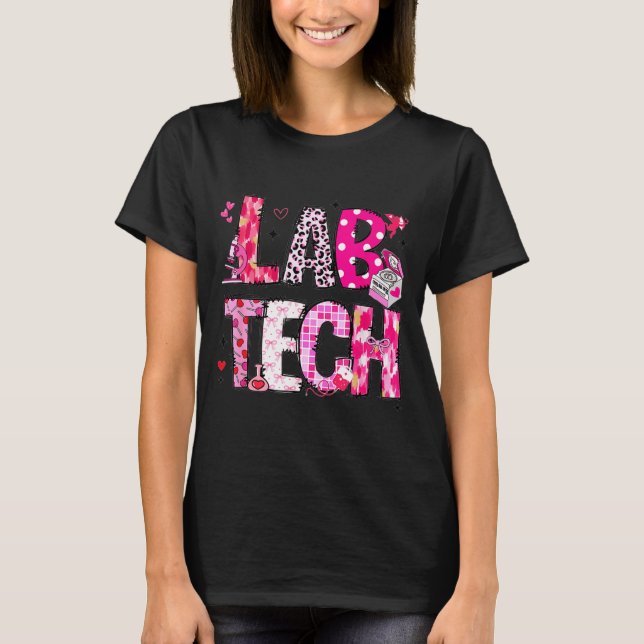 Laboratory Tech Valentines Day Medical Lab Tech La T Shirt (Framsida)